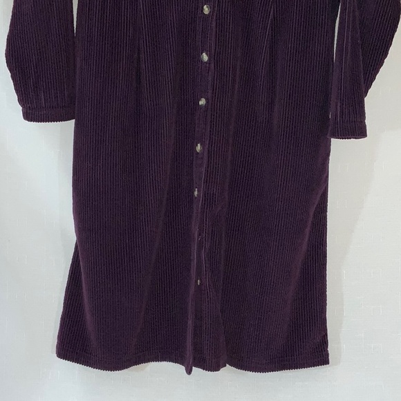 104 RARE! Vintage L.L. Bean Purple Corduroy Dress with Pockets - Picture 8 of 16